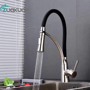 Pull out spray Chrome brass sink mixer kitchen faucet