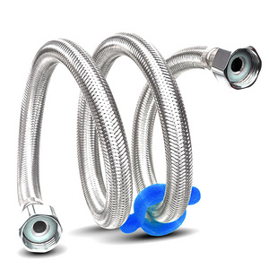 stainless steel double lock faucet flexible water hose for shower bidet and shower head