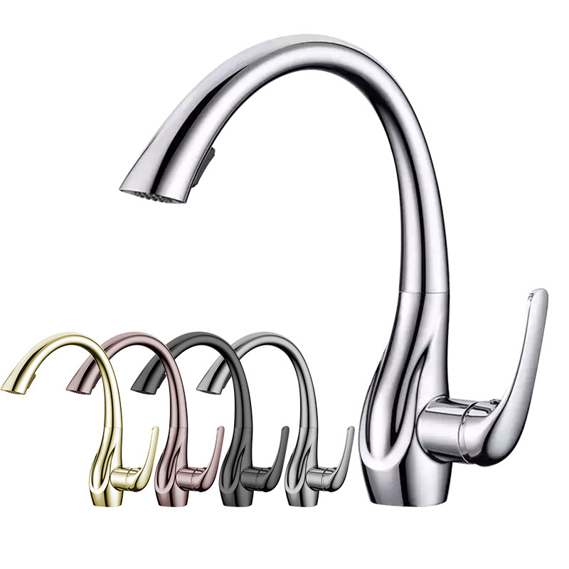 Copper + Plastic Iron Hand Wheel Can Be Dc Rain Spray Kitchen Faucet