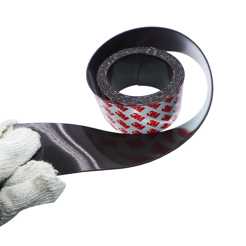 Strong Rubber Magnet Strip With 3m Adhesive Tape