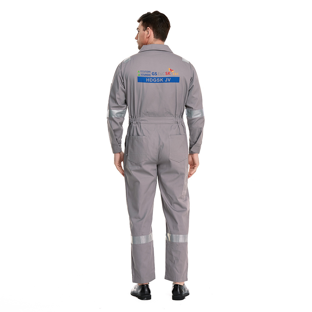 ZHENGXING Custom Men Hi Vis Flame Resistant Coverall Industrial Mechanic Work Safety Fr Jumpsuit