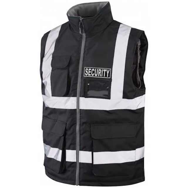 Custom Winter Men's Reflective Warm Vest Hi Vis Waterproof Windproof Sleeveless Jacket High Visibility Security Uniform