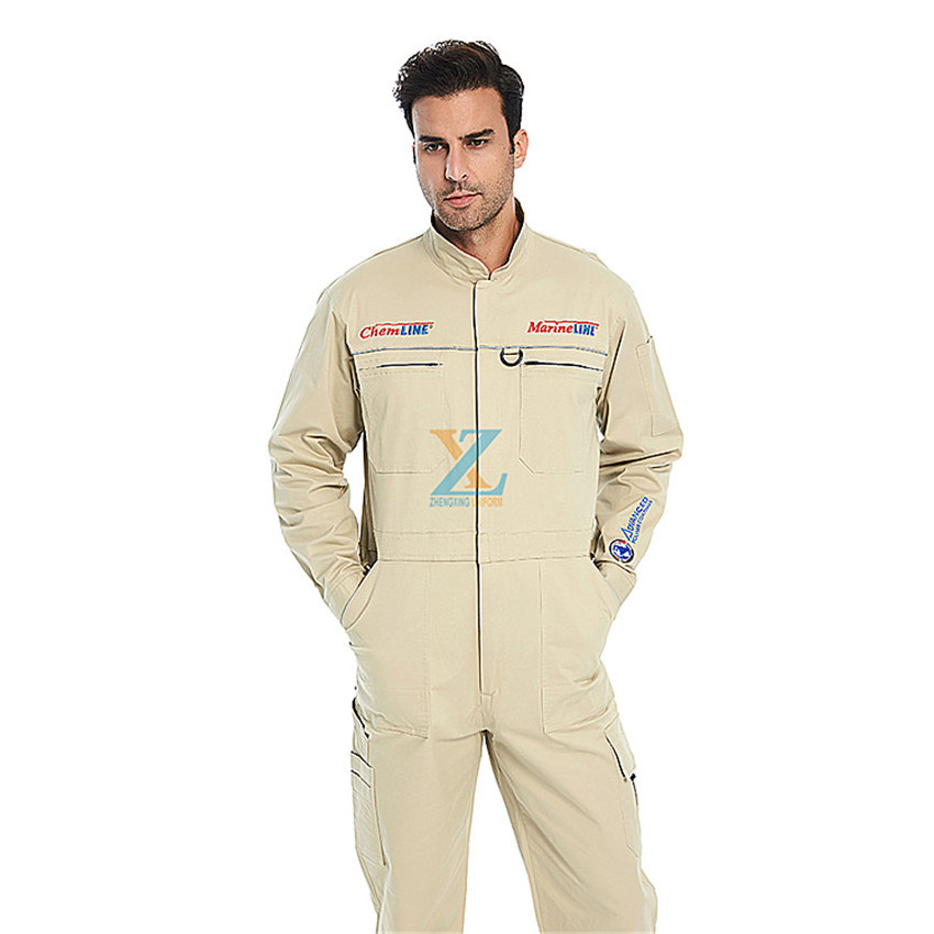 Construction Coverall Cotton Flame Retardant Overalls Flame-Resistant Lightweight Coverall Work Jumpsuit