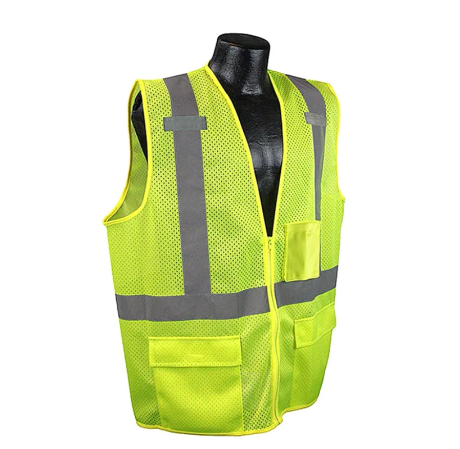 Custom High Visibility Reflective Stripe Mesh Fabric Hi Vis Men Women Work Safety Vest ANSI Class 2