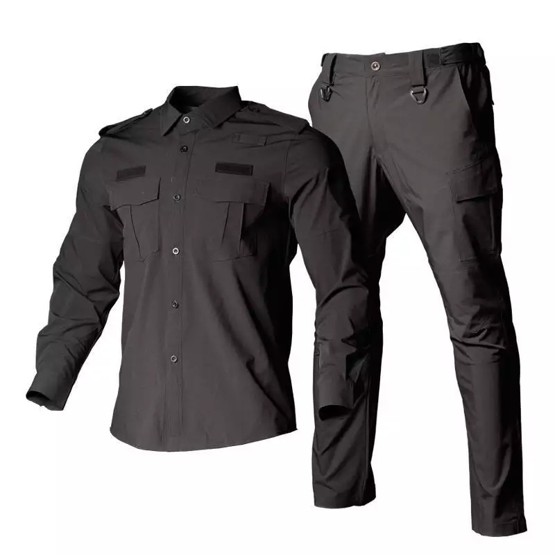 Design Custom Uniform Sets Men Wear Shirt Pants Tactical Training Suit Security Guard Workwear