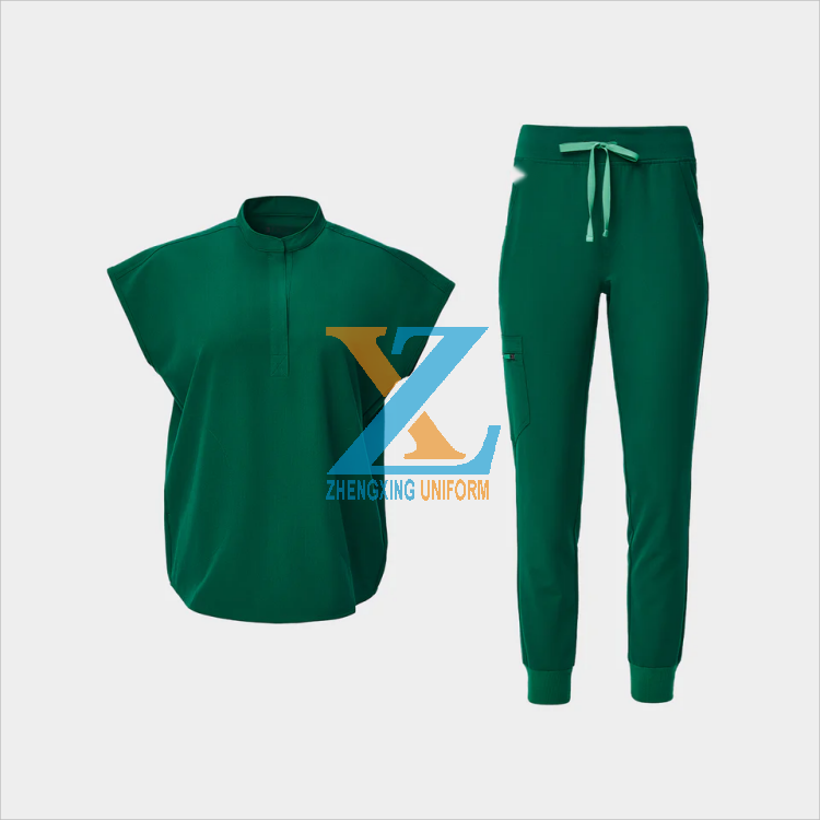 ZX Factory Low MOQ Custom Hospital Clinic Pharmacy Beauty Salon Nurse Men Women Staff Medical Scrubs Uniform Sets