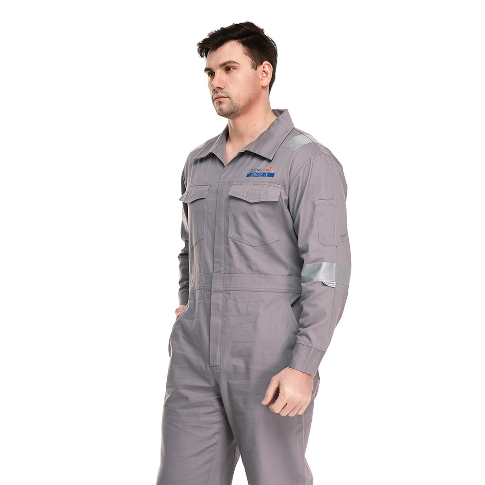 ZHENGXING Custom Men Hi Vis Flame Resistant Coverall Industrial Mechanic Work Safety Fr Jumpsuit