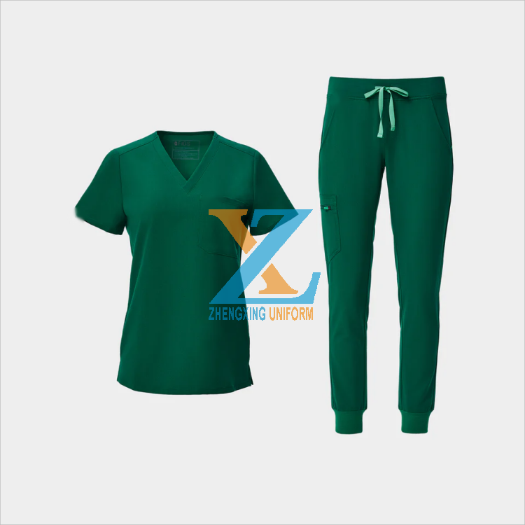 ZX Factory Low MOQ Custom Hospital Clinic Pharmacy Beauty Salon Nurse Men Women Staff Medical Scrubs Uniform Sets