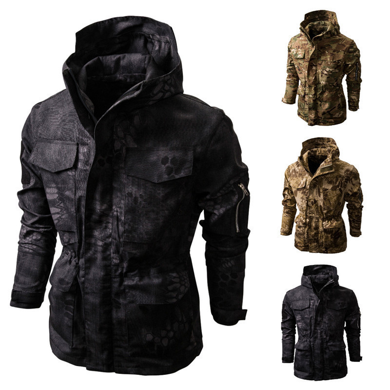 Wholesale Custom 2023 Tactical Men's Jacket Hunting Clothing Outdoor Hiking Camping Training Work Windbreaker