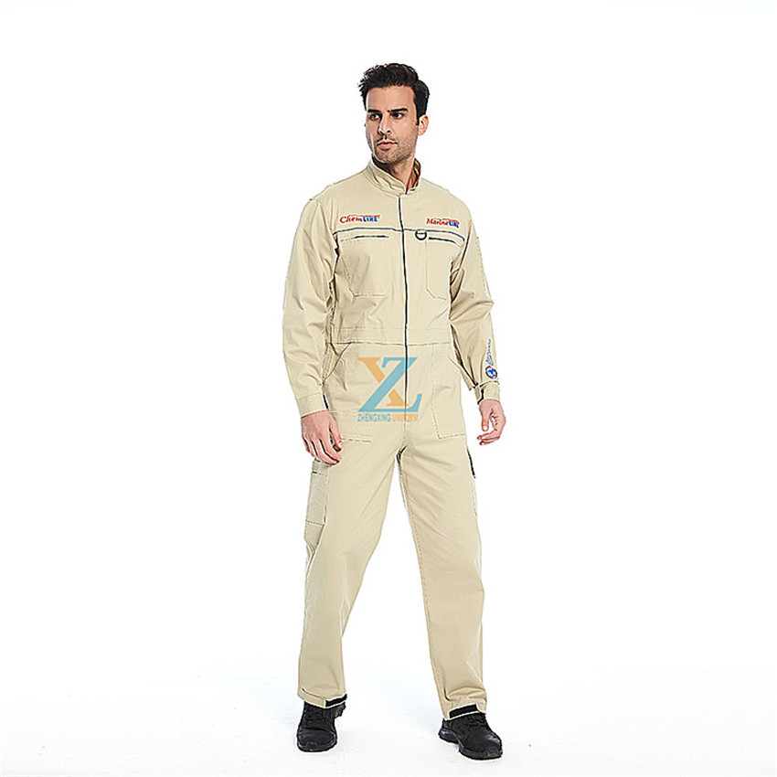 Construction Coverall Cotton Flame Retardant Overalls Flame-Resistant Lightweight Coverall Work Jumpsuit