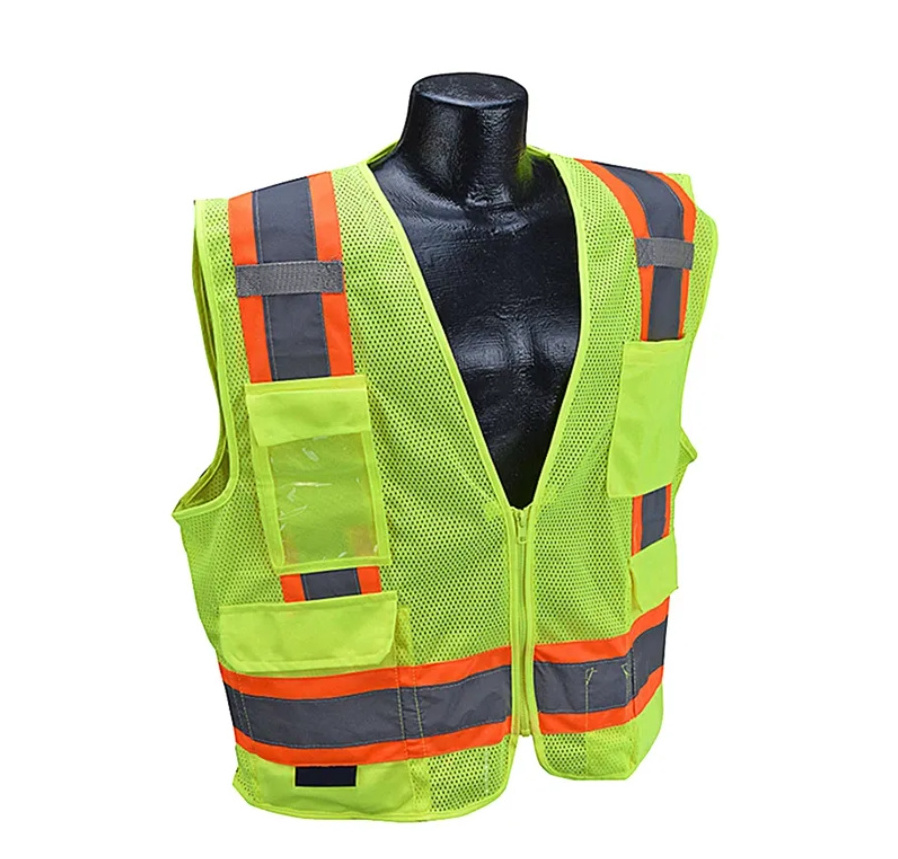 Custom High Visibility Reflective Stripe Mesh Fabric Hi Vis Men Women Work Safety Vest ANSI Class 2