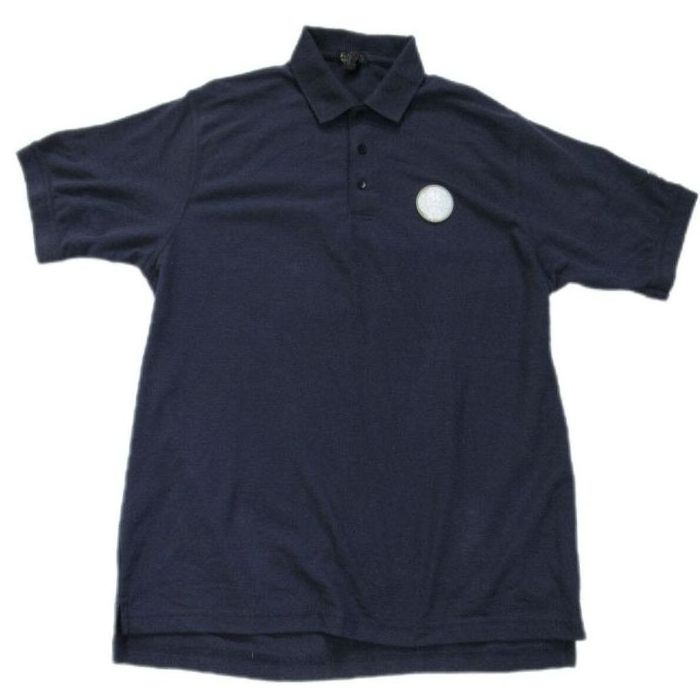 Security Halloween Costume Mens Polo Shirt Navy Blue Size XL