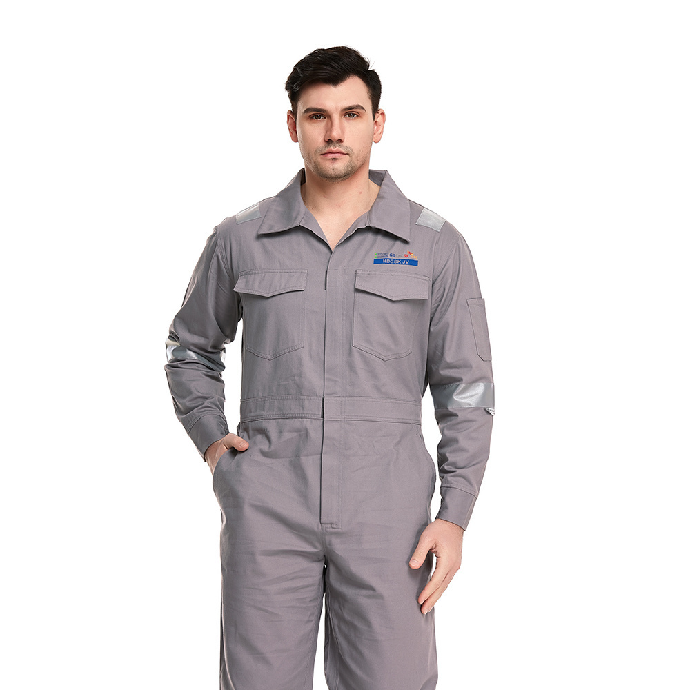 ZHENGXING Custom Men Hi Vis Flame Resistant Coverall Industrial Mechanic Work Safety Fr Jumpsuit