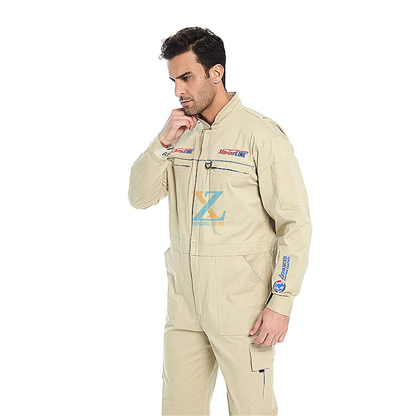 Construction Coverall Cotton Flame Retardant Overalls Flame-Resistant Lightweight Coverall Work Jumpsuit