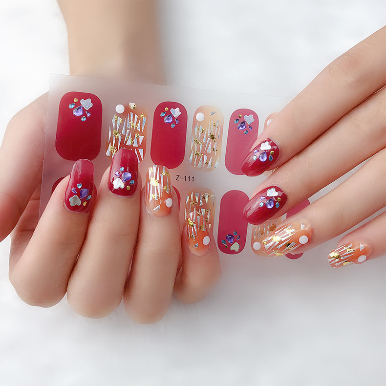 Beauty sticker 3D Nail Stickers DIY Manicure  Flower Design Water Transfer Fashion Nail Art Decorations Nail Art Sticker