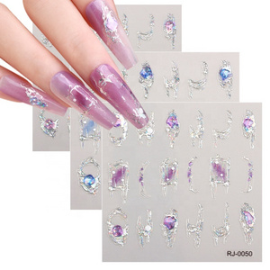 New Fashionable Nail Stickers Wholesale Leaf Flower Luxury Nail Decoration Stickers Adhesive Manicure Decals