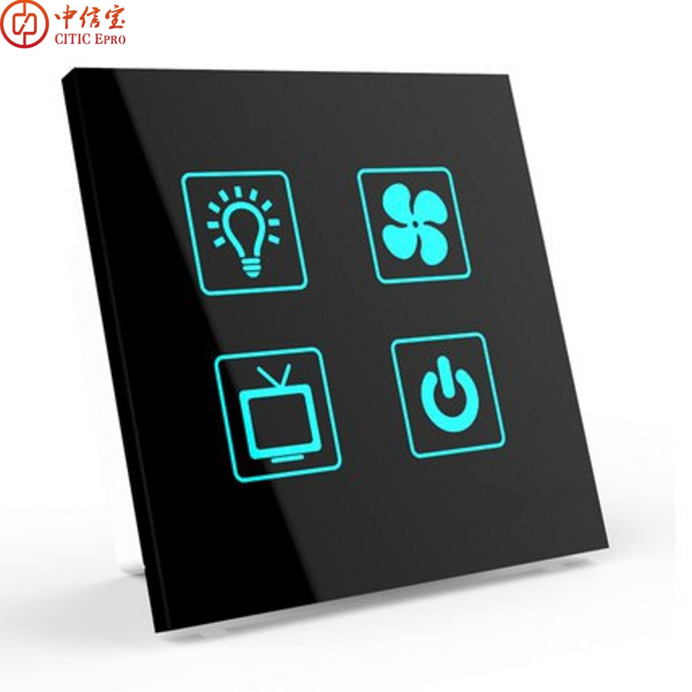 Smart capacitive touch keypad switch with led backlight button