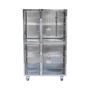 S&C MEDICAL Top-rated Veterinary Stainless Steel Luxury Cat Cage 006