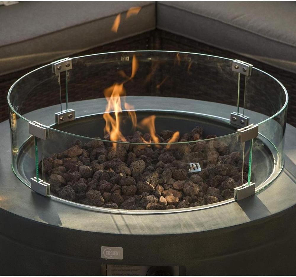 Glass Wind Guards for gas fire pits