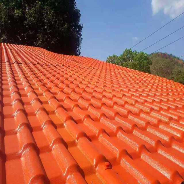 Colorful Plastic Synthetic Resin PVC Roof Tiles/Roof Shingle for Villa ASA PVC Spanish Roofing Sheet