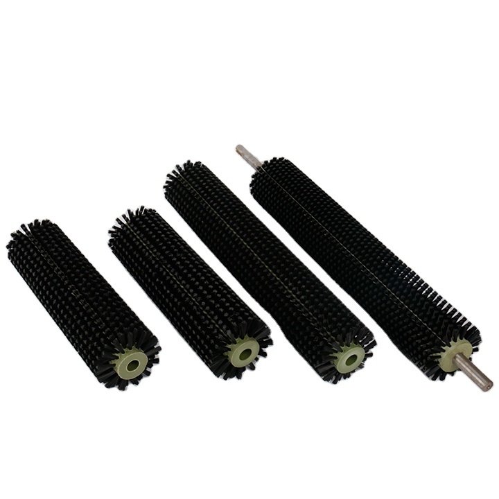 Custom Industrial Brass Wire Steel Wire Spiral Roller Brush and Nylon Cleaning Cylinder Brush