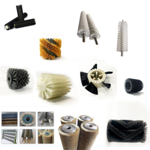 Custom Industrial Brass Wire Steel Wire Spiral Roller Brush and Nylon Cleaning Cylinder Brush