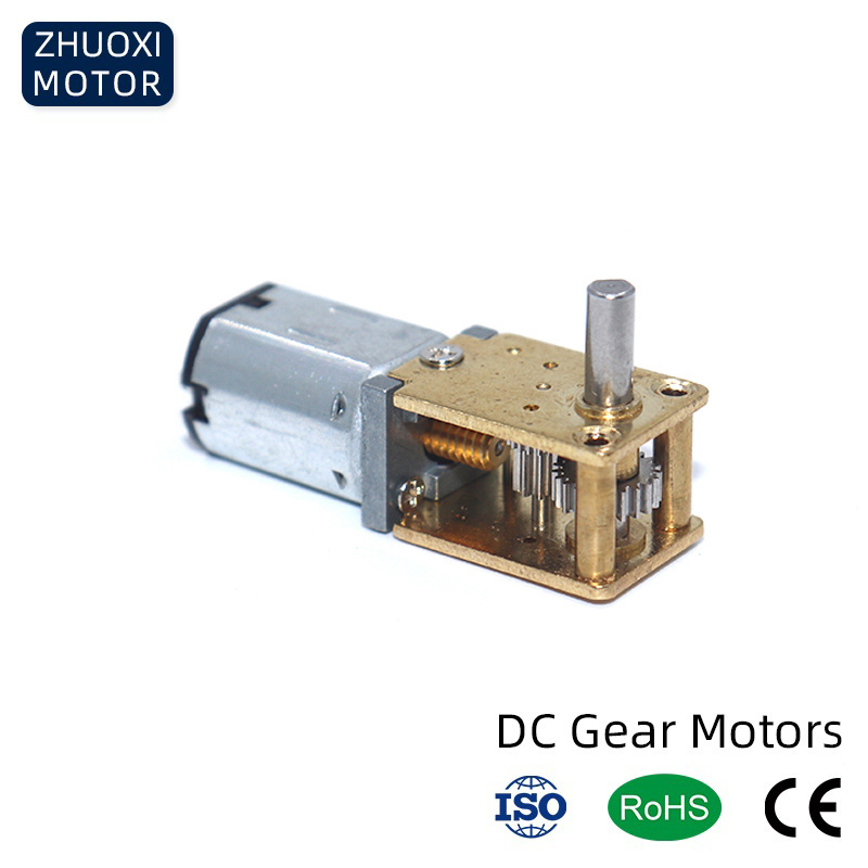 Zhuoxi motor manufacturer N20 motor small size 30 rpm 3V 12V DC 12mm worm gear dc motor