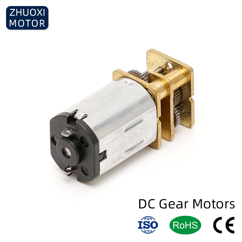 Zhuoxi manufacturer 12mm N20 micro torque motor lock 12v dc fan motor 50 rpm 3V 6V 12V DC gear motor