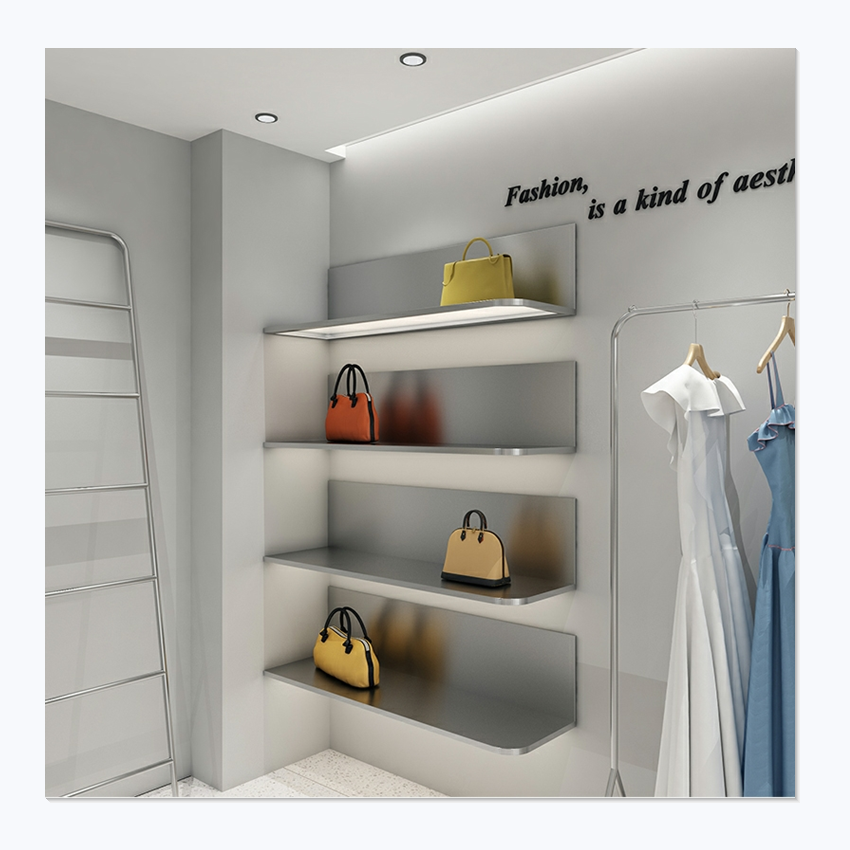 Display Shelf for Bag Store, Display Rack for Bag Store, Bag Shop Fitting Design