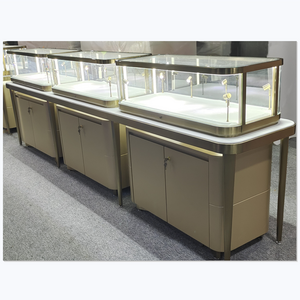 High end display jewelry glass showcase counter for luxury jewelry store