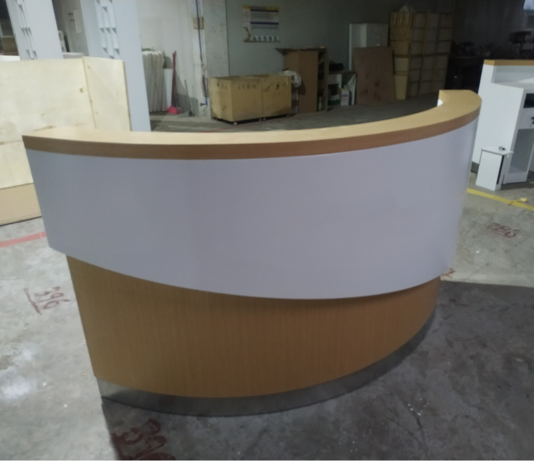 Mini Modern Circular Round Reception Desk Modern Design Elegant White Round Information Office Reception Desk