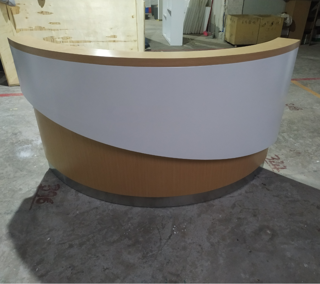 Mini Modern Circular Round Reception Desk Modern Design Elegant White Round Information Office Reception Desk