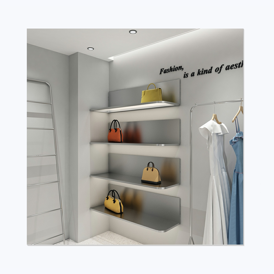 Display Shelf for Bag Store, Display Rack for Bag Store, Bag Shop Fitting Design