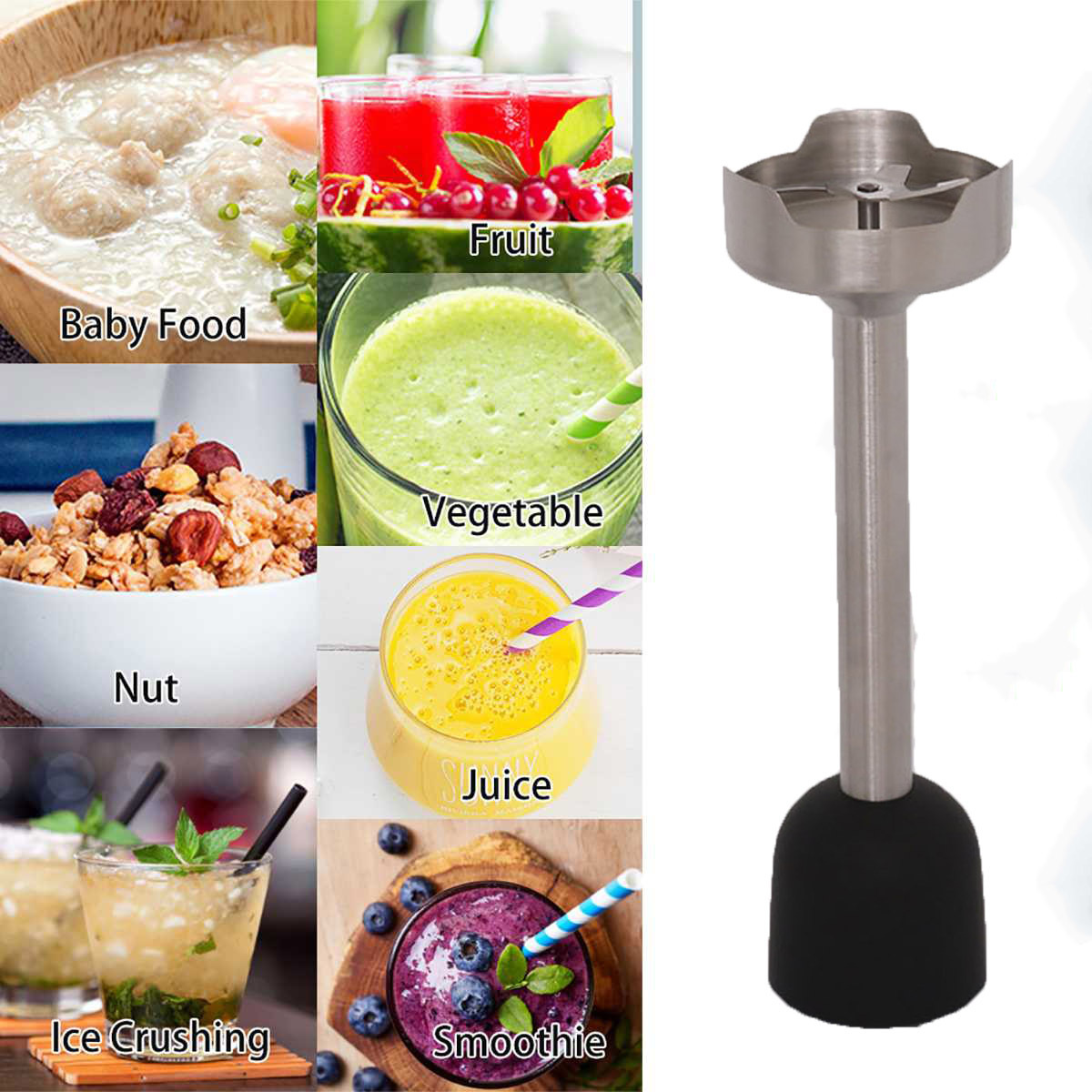 juice juicer smoothie electric manual immersion stick blender mixer 4 in 1 hand blenders set