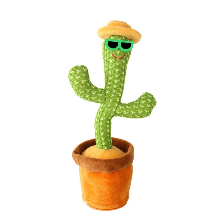 Hot Sale Funny Talk Back Dancing Cactus Dancer Cactus Tree Toys Eco-friendly Plush Kids Toys 2023 Unisex Customized Color 