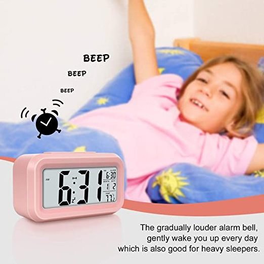 USB Rechargeable Digital Alarm Clock lcd led clock