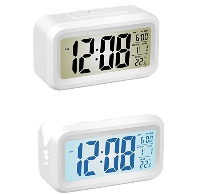 USB Rechargeable Digital Alarm Clock lcd led clock