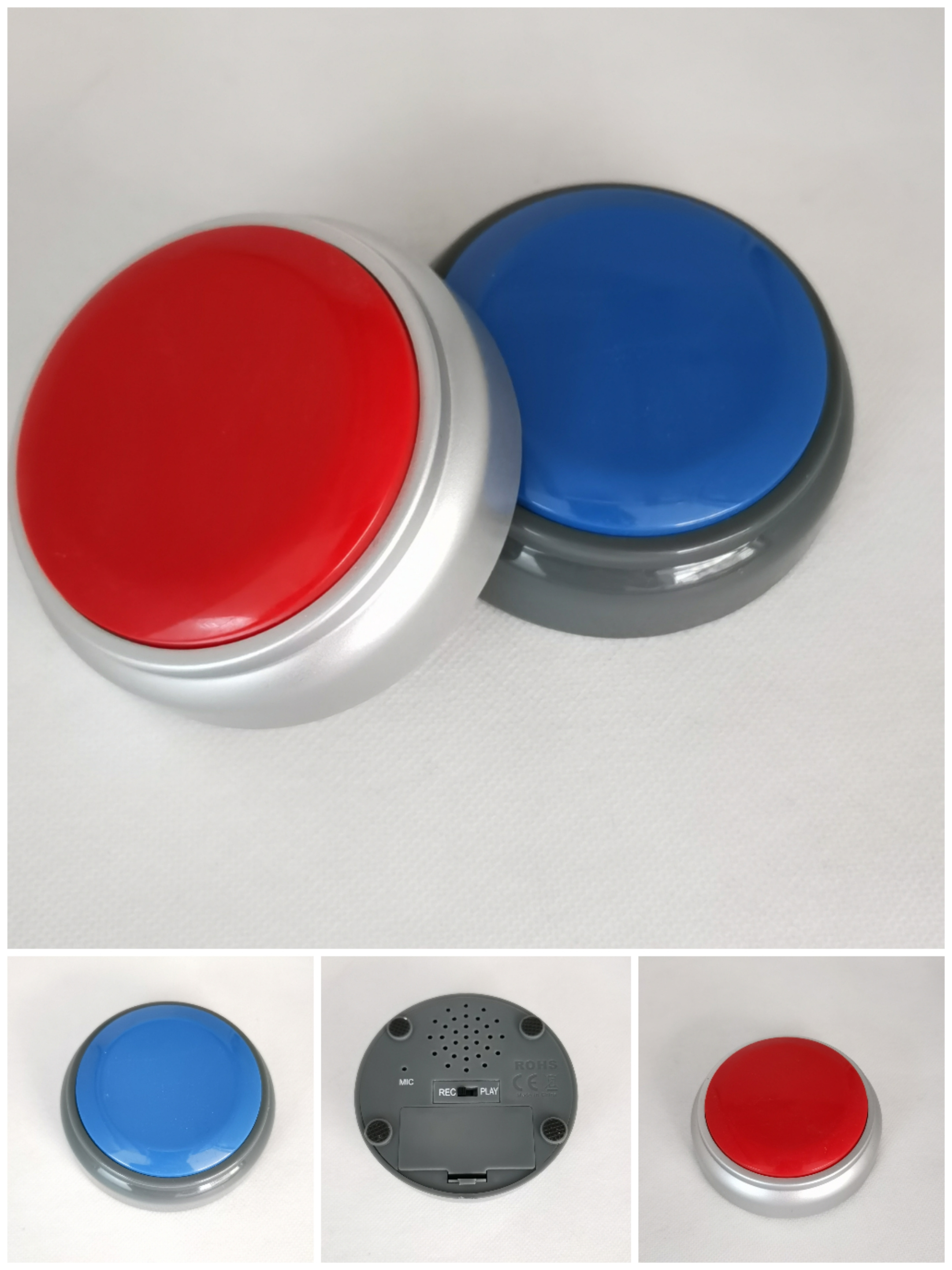 High Quality Factory Supply Recordable Answer push button sound modules Talking Buzzer Custom Sound Dog Button for Communication