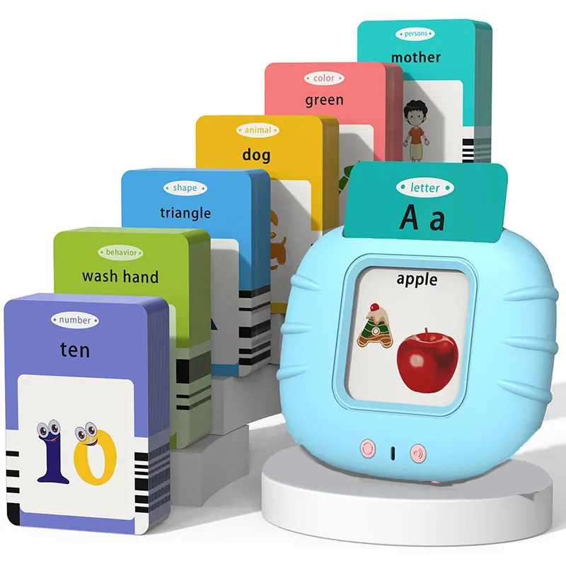 Talking flash cards Montessori educational toys Talking Flashcards Learning machine Flash cards for kids Toddlers Arabic English