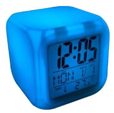 Hot Sale Colorful Led Digital Wall Clock 7 LED Colour Changing Digital Alarm Clock