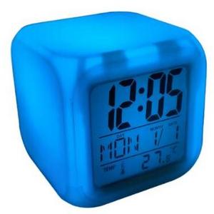 Hot Sale Colorful Led Digital Wall Clock 7 LED Colour Changing Digital Alarm Clock