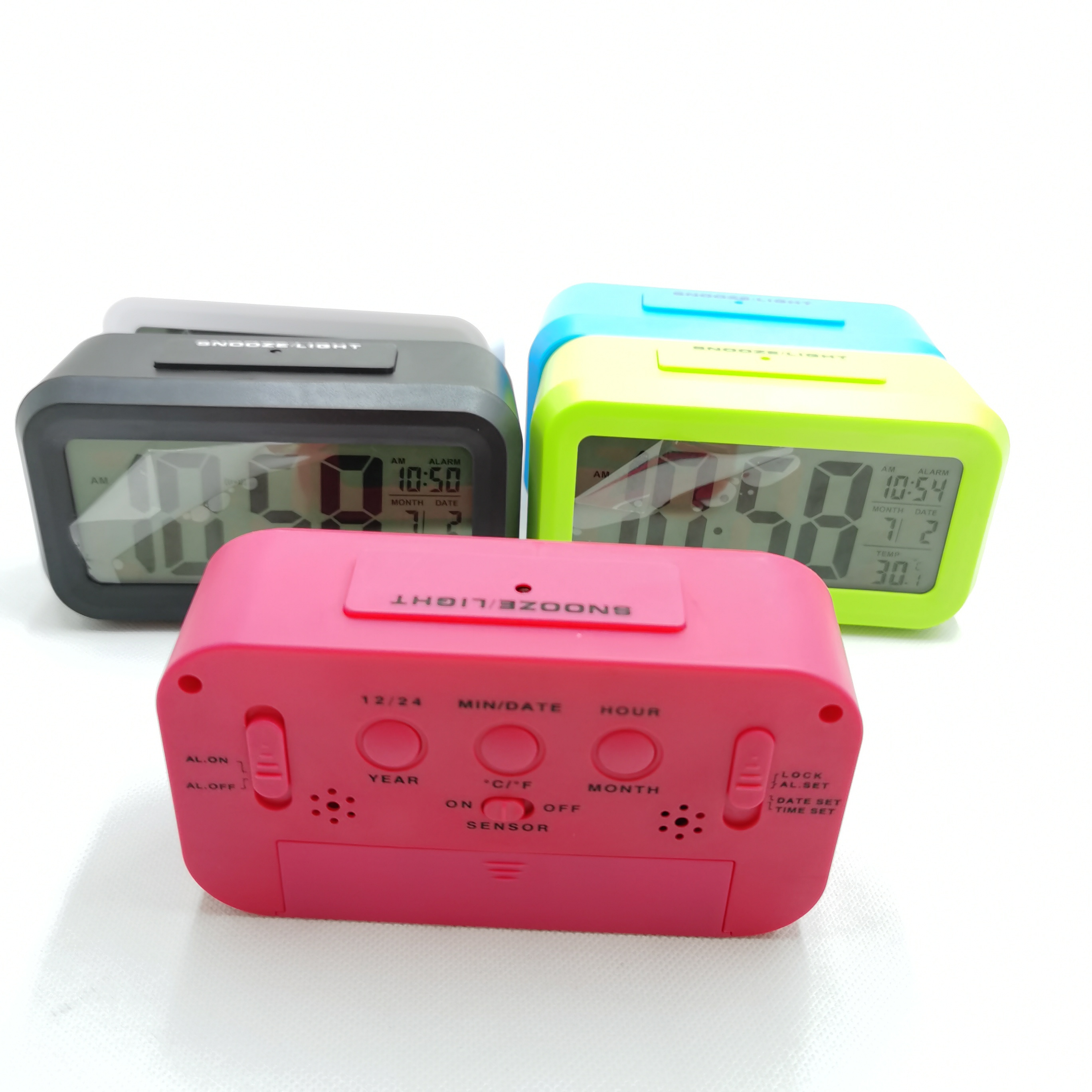 USB Rechargeable Digital Alarm Clock lcd led clock