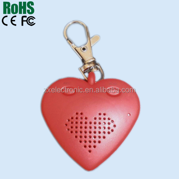 Digital ABS metal  custom shape multifunction voice sound keychain voice recordable sound keychain