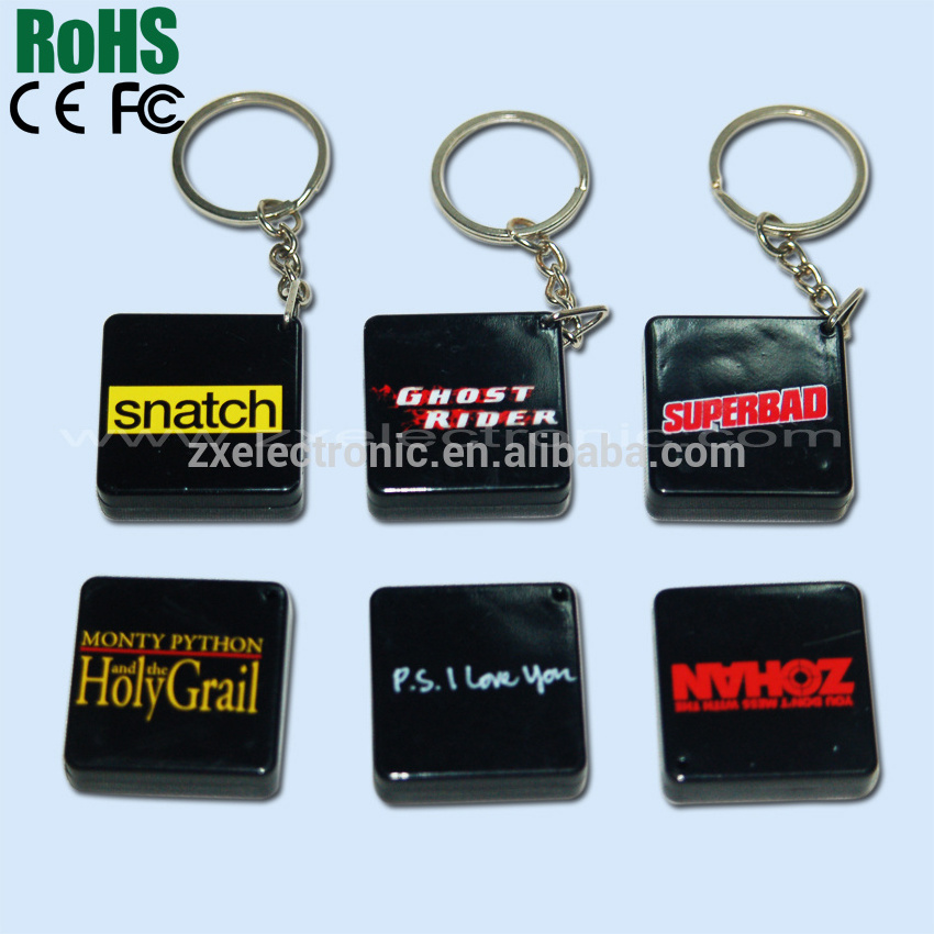 Music Talking Keychain X 60 X 8 Mm PVC Digital Printing Digital Voice Recording Keychain CE ROHS with Custom Voice