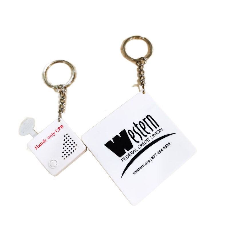 Music Talking Keychain X 60 X 8 Mm PVC Digital Printing Digital Voice Recording Keychain CE ROHS with Custom Voice