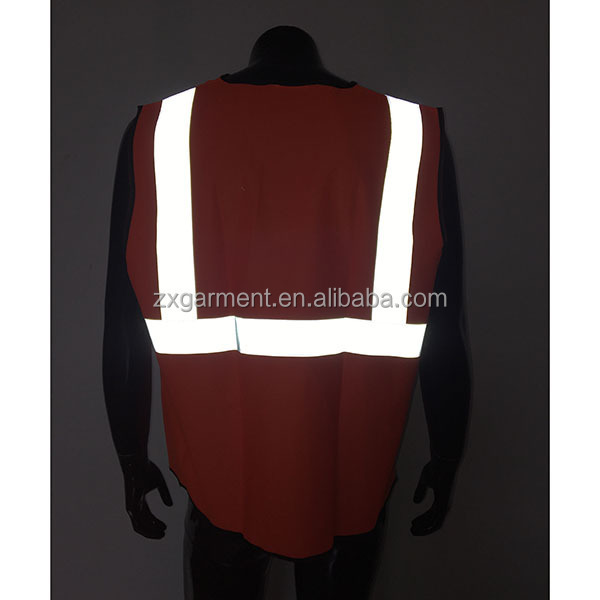 Customize Outdoor Protective Workwear Construction Worker Reflective Road Orange Safety Vest Hi Vis