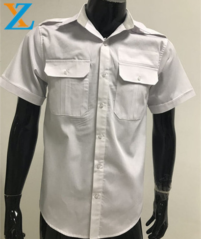 Custom White Pilot Uniform Sets Men Shirts Trousers Suit Airline Staff Costume Captain Uniforms