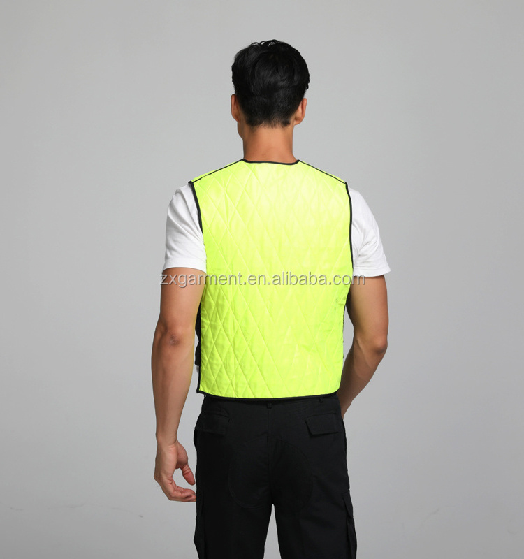 Best selling Hi Vis Vest with black binding motor vest plain color open sided action vests