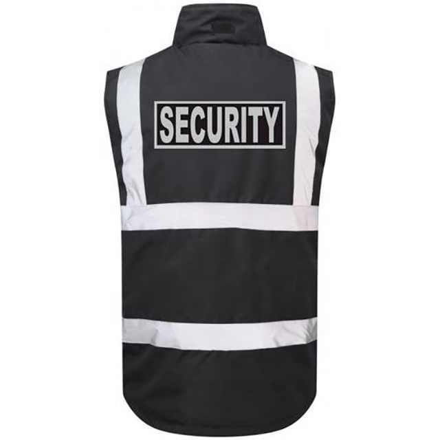 Custom ANSI Class 2 High Visibility Reflective Stripe Windproof Hi Vis Winter Outdoor Work Safety Warm Down Vest