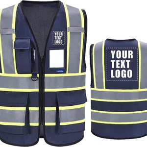 High Visibility Reflective 2 two tone Safety Vest for Women Men Security with Pockets Zipper Road Safety work  Vest